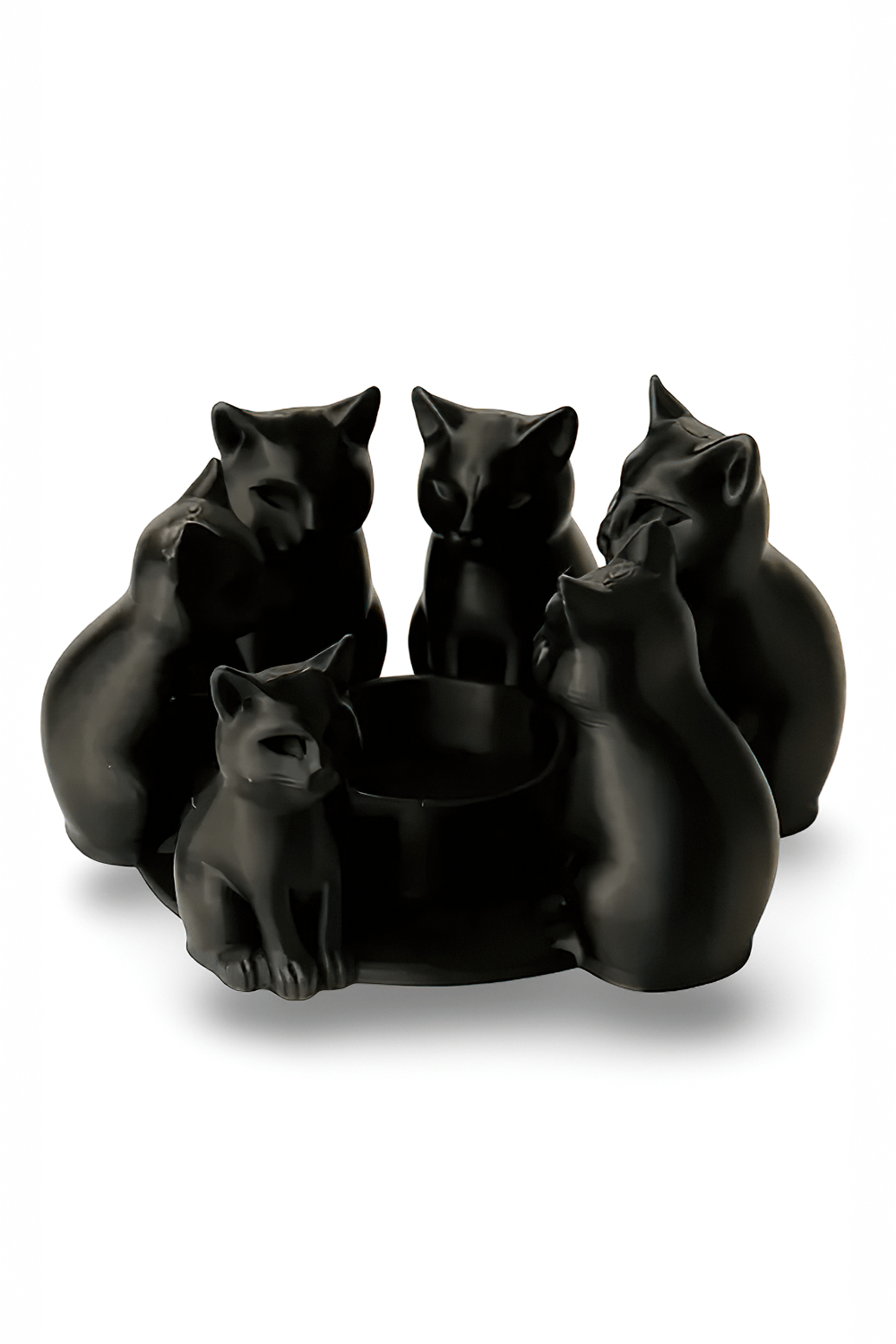 Black Cats Candle Holder for Witchy Accent Decor