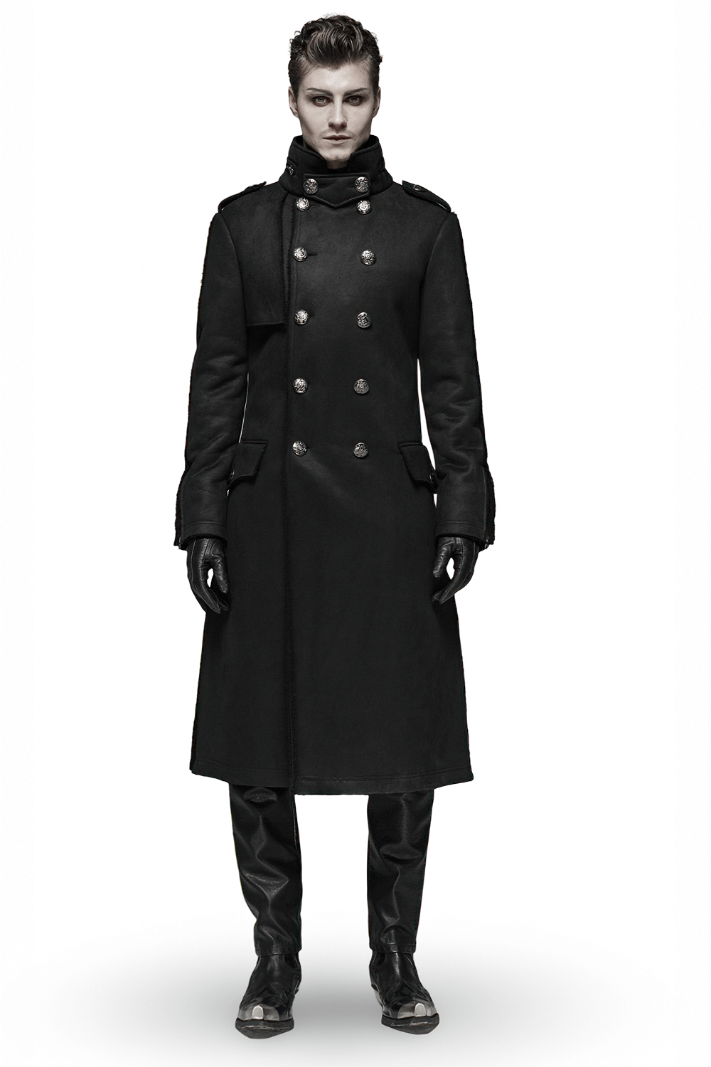 Trench Coat Wintermantel Military Look Gothic Military Mantel