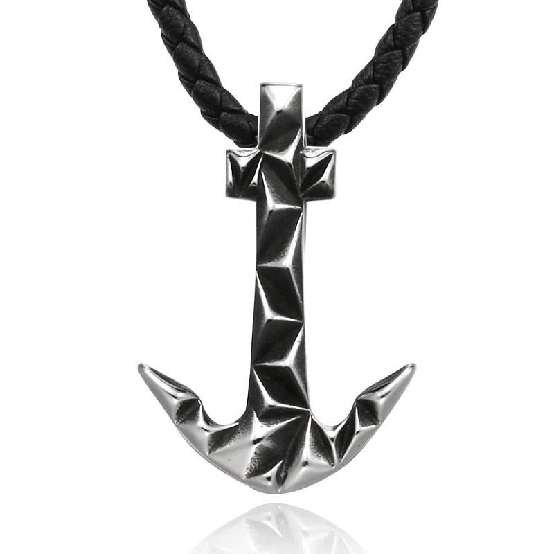 Pendentif en forme d'ancre en acier inoxydable / Collier Élégant Unisexe / accessoires gothiques Pendentif en forme d'ancre en acier inoxydable / Collier Élégant Unisexe / accessoires gothiques