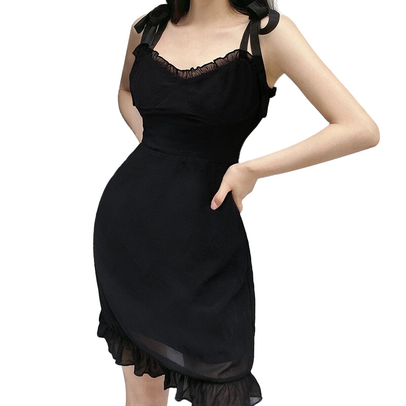 Sweet Black Summer Mini Dresses in Gothic Fashion Sweet Black Summer Mini Dresses in Gothic Fashion