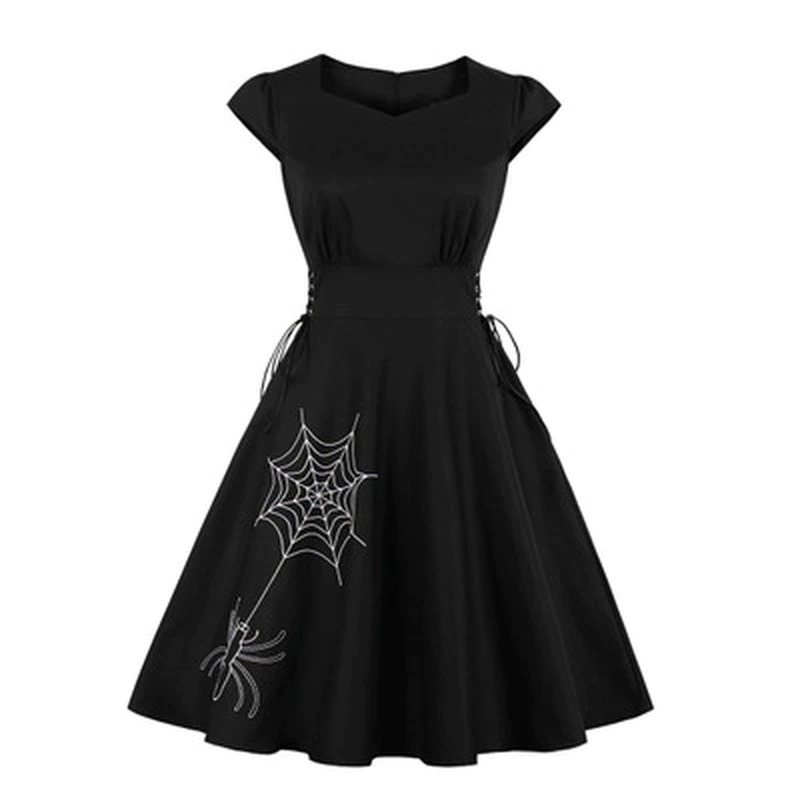 short black gothic dress Women's Little Dress, Lace Corset Vintage 74 63 L 84 Breakform Women's Gothic Elegant Square
