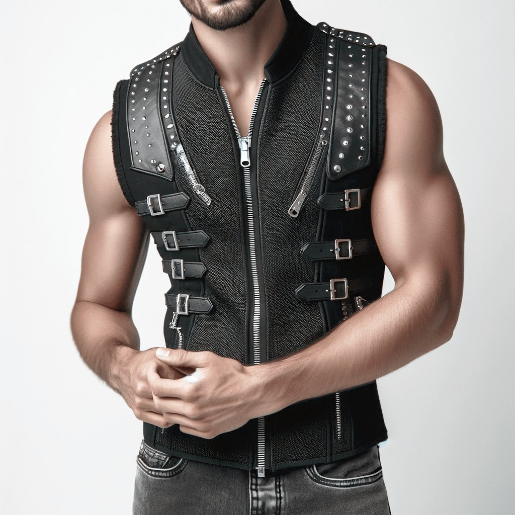 Biker Styles Leather Motorcycle Vests and Waistcoats for Men