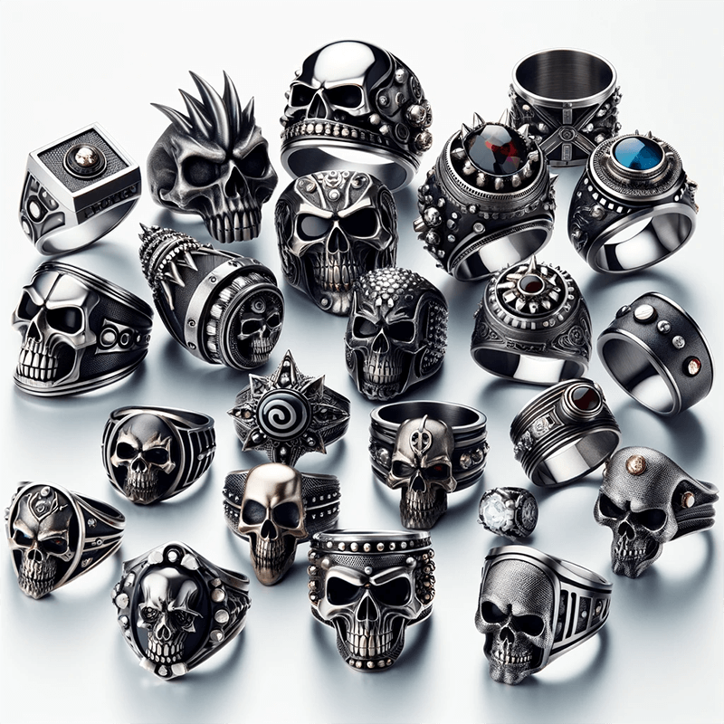 Men's and Women's Goth Skull Rings - Edgy, Stylish Jewelry