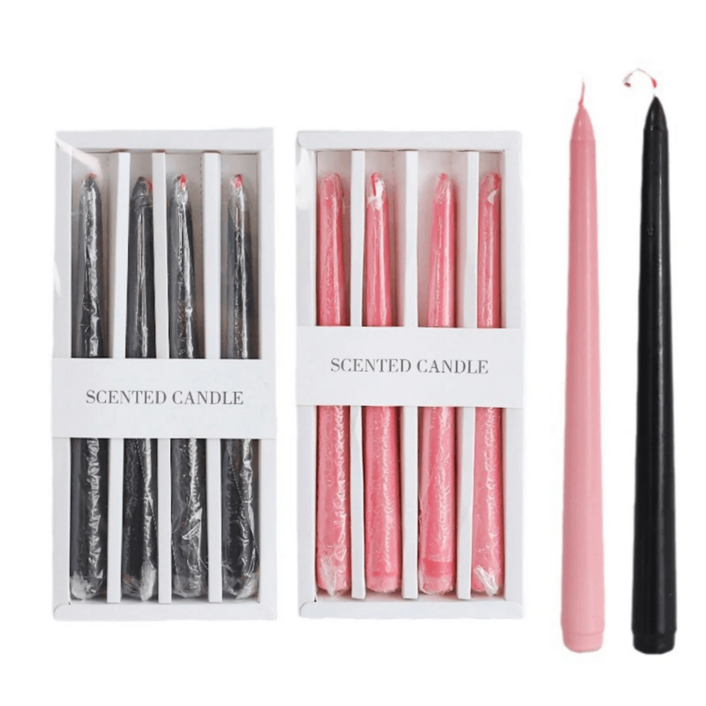 4-Pack Blood Drip Taper Candles for Gothic Decor