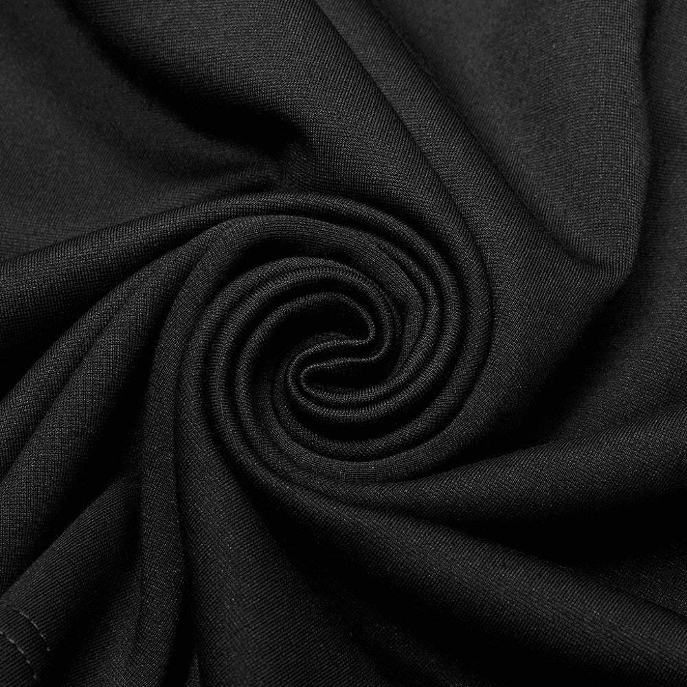 Black long-sleeved sweatshirt in a fancy gothic style