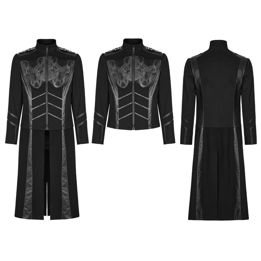 Adjustable Length Gothic Techwear Coat - HARD'N'HEAVY