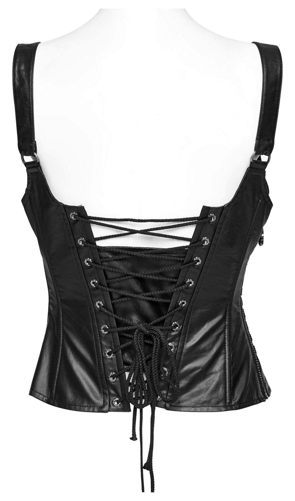 Adjustable Strappy Black Gothic Lace-Up Corset