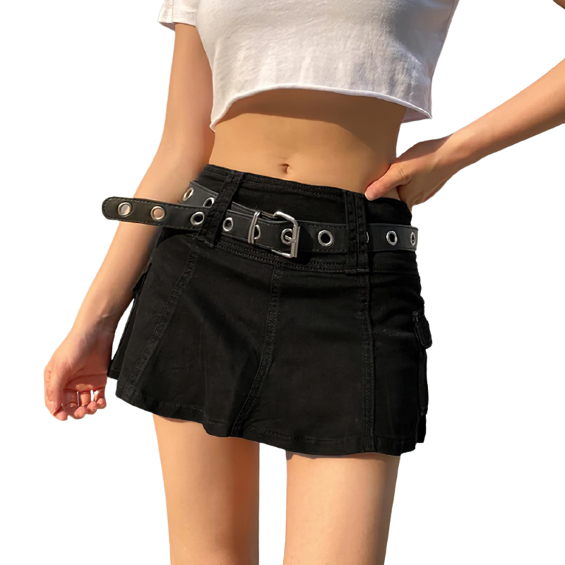 Aesthetic Women's High Waist Mini Skirt / Gothic Summer Casual Skirts - HARD'N'HEAVY