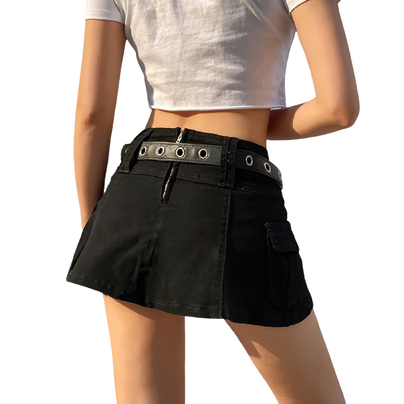 Aesthetic Women's High Waist Mini Skirt / Gothic Summer Casual Skirts - HARD'N'HEAVY