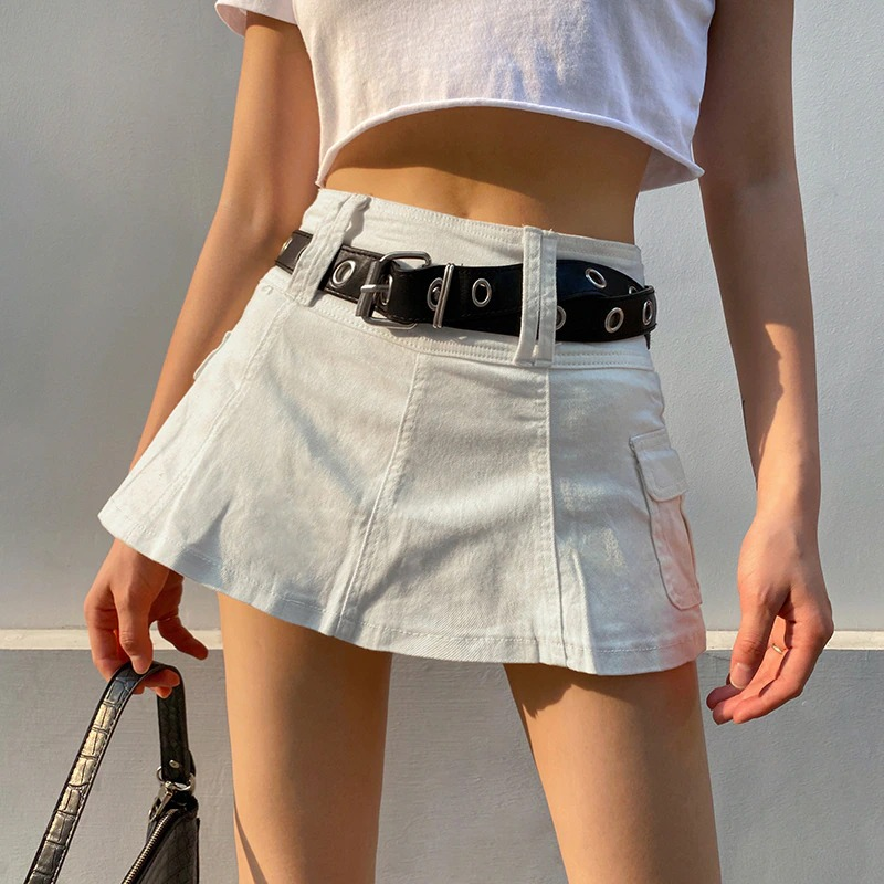 Aesthetic Women's High Waist Mini Skirt / Gothic Summer Casual Skirts - HARD'N'HEAVY