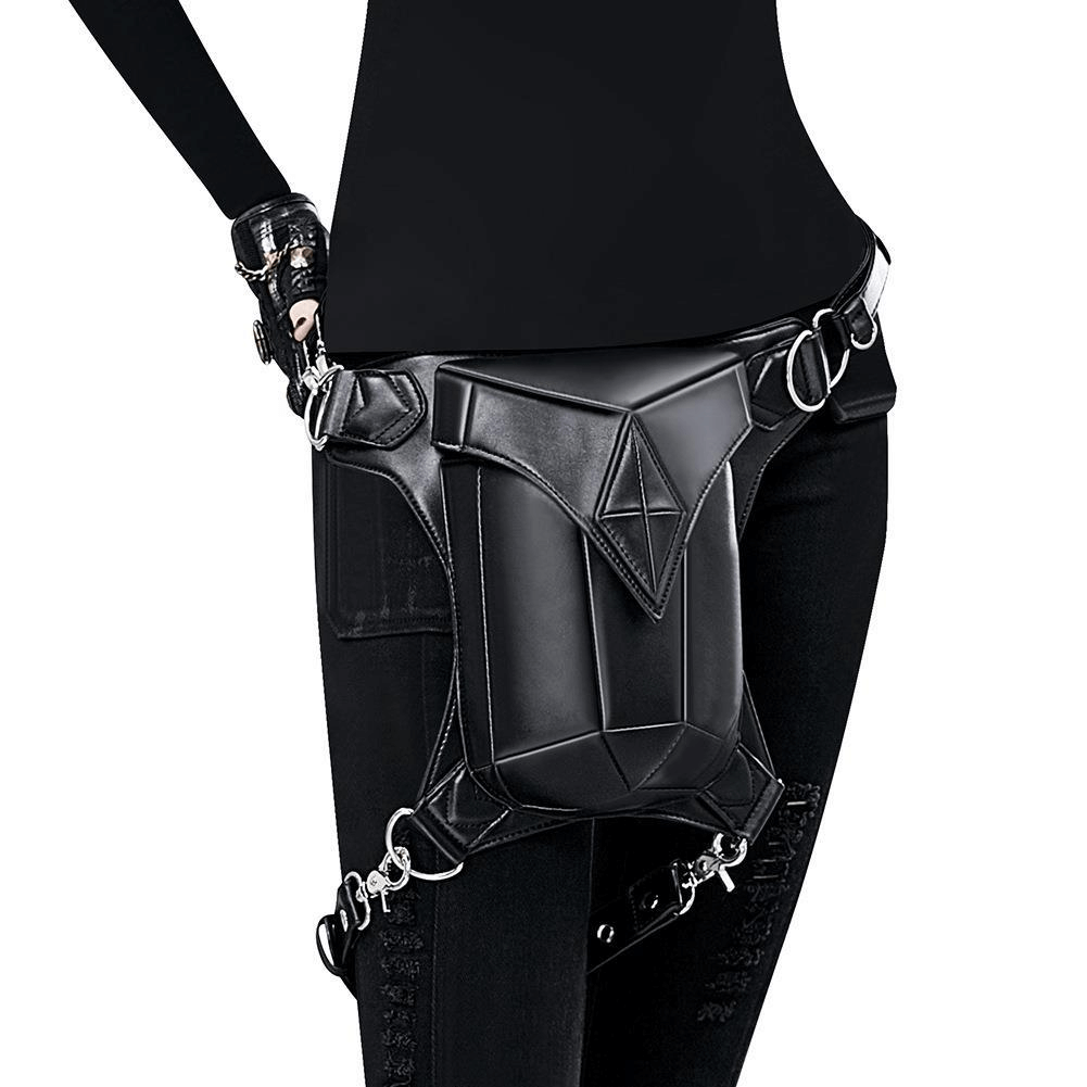 Alternative Fashion Gothic Steampunk Shoulder Bag / Vintage Leather Retro Rock Bag - HARD'N'HEAVY