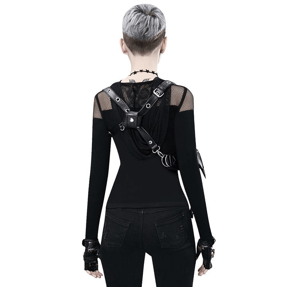 Alternative Fashion Gothic Steampunk Shoulder Bag / Vintage Leather Retro Rock Bag - HARD'N'HEAVY