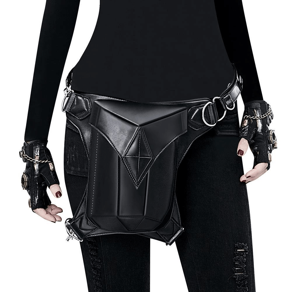 Alternative Fashion Gothic Steampunk Shoulder Bag / Vintage Leather Retro Rock Bag - HARD'N'HEAVY
