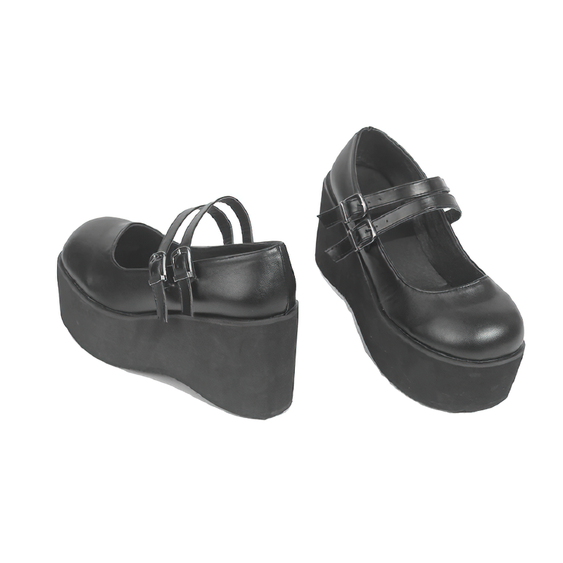 Alternative Fashion Women Shoes / Casual Gothic Footwear Of Platform - HARD'N'HEAVY