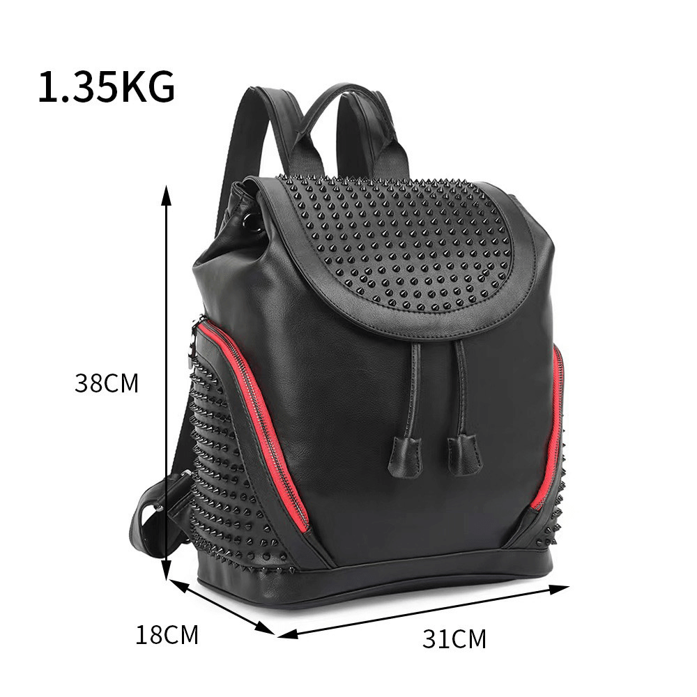 Alternative Style Big Capacity Backpack with Spikes for Men or Women - HARD'N'HEAVY