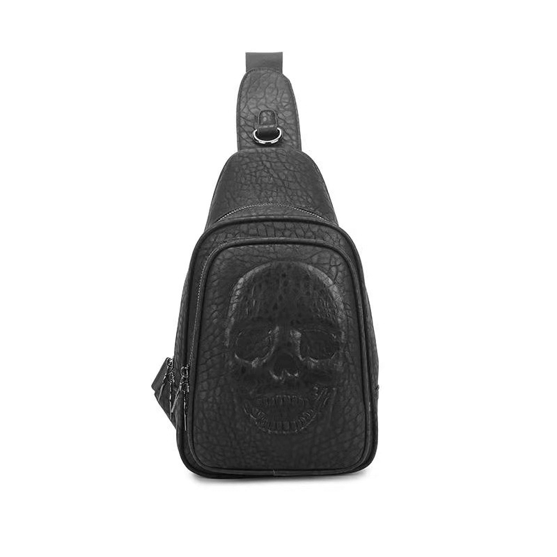 Trend Chest Bag with Pattern of Skull Head / Gothic One Shoulder Bag - HARD'N'HEAVY