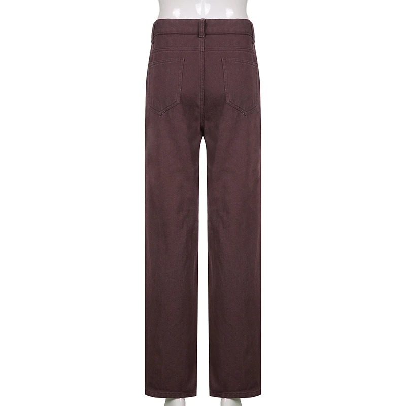 Alternative Women's Black Jeans / High Waist Lady Streetwear / Hole Loose Female Pants - HARD'N'HEAVY