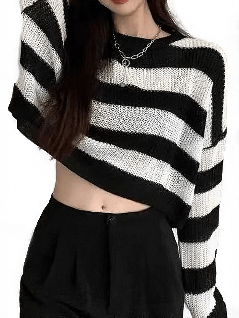 Alternative Women's Long Sleeve Sweater / O-Neck Vintage Female Pullover - HARD'N'HEAVY