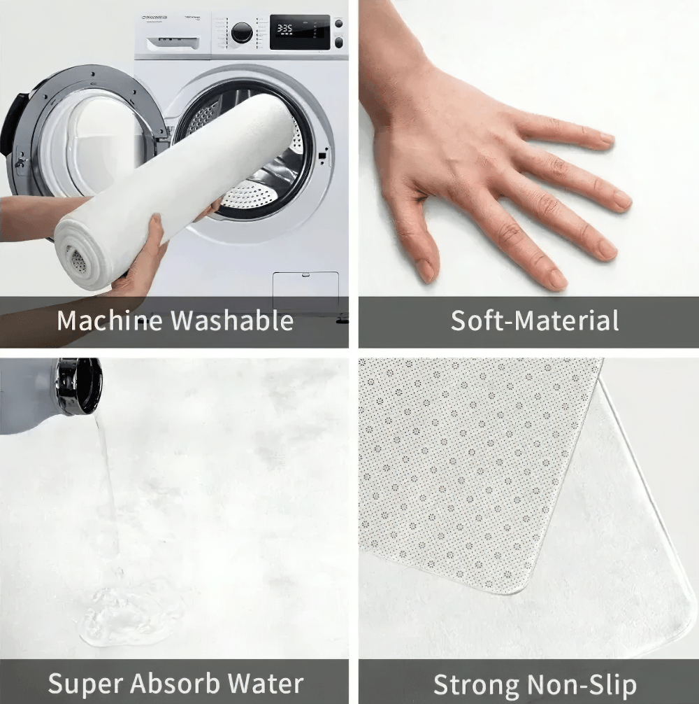 Anti-slip Smoke Gothic Floor Mat for Home Decor features machine washable, soft material, super absorbent, and strong non-slip design.