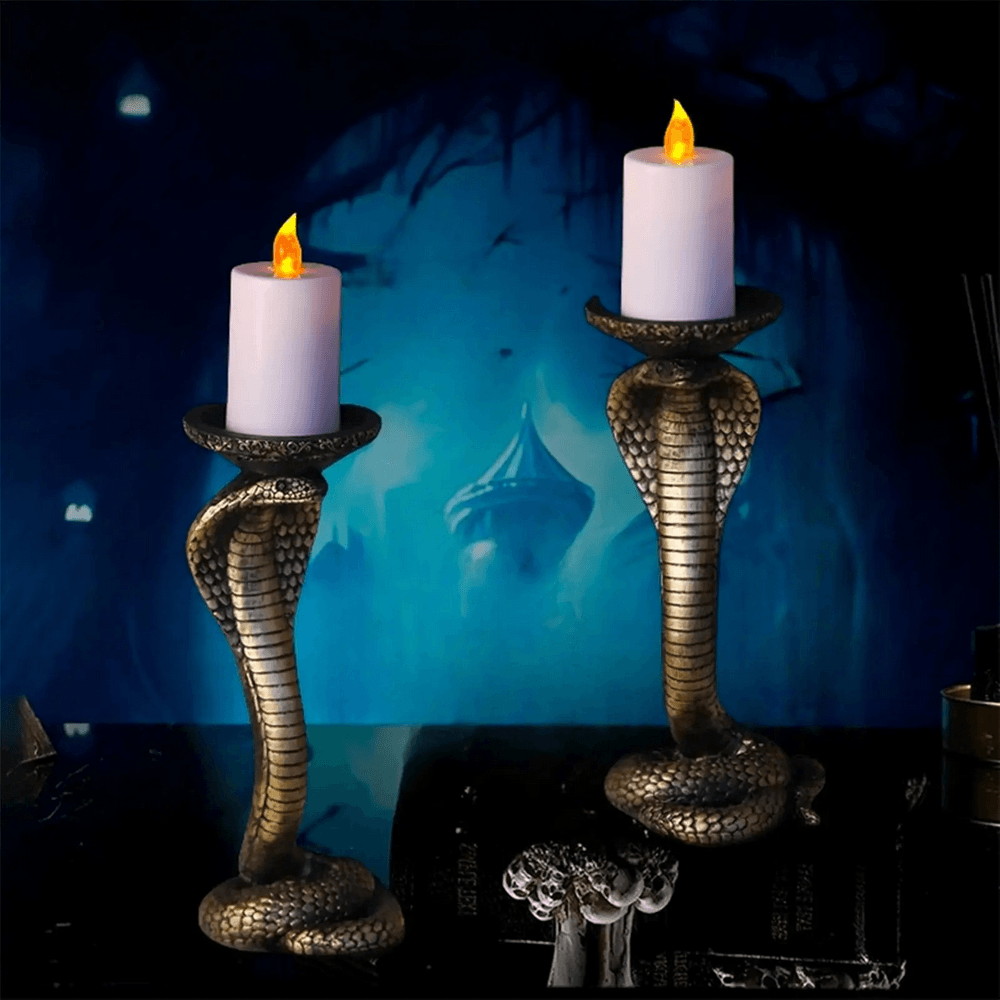 Antique Cobra Candle Holder for Gothic Home Decor