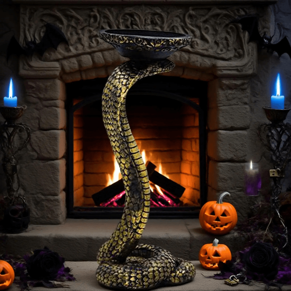 Antique Cobra Candle Holder for Gothic Home Decor