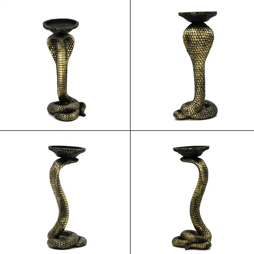 Antique Cobra Candle Holder for Gothic Home Decor