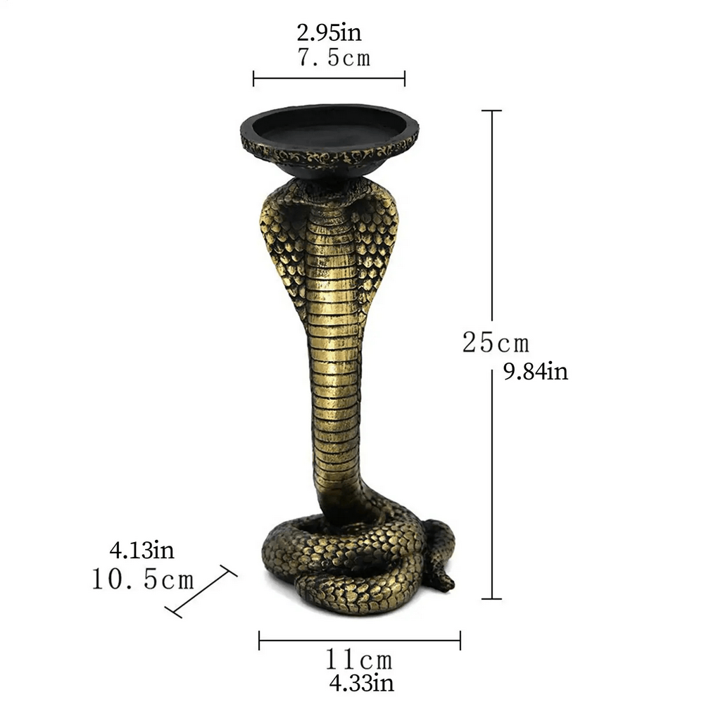 Antique Cobra Candle Holder for Gothic Home Decor
