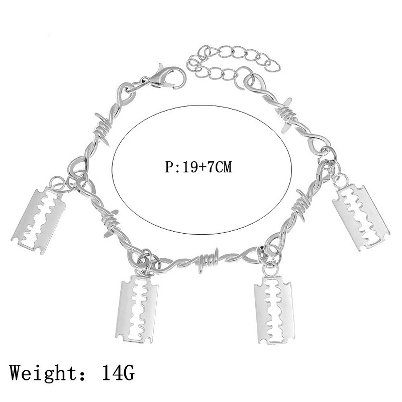 Barbed Wire With Four Blades Zinc Alloy Bracelets / Men's And Women's Gothic Jewelry - HARD'N'HEAVY