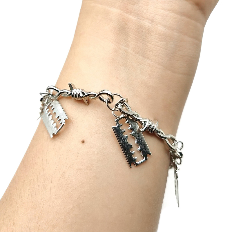 Barbed Wire With Four Blades Zinc Alloy Bracelets / Men's And Women's Gothic Jewelry - HARD'N'HEAVY
