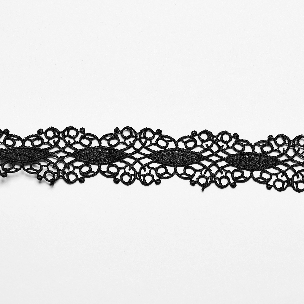 Black spiderweb lace choker band for gothic and alternative fashion accessories.