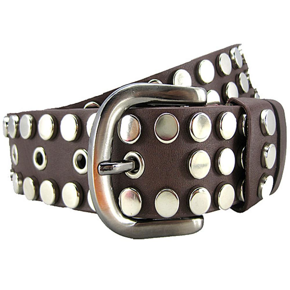 Big metal rivet belt for men and women, featuring a unique design in rock style, perfect for punk fashion.