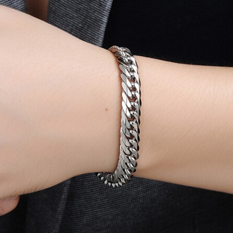Biker Bracelet for Men and Women / Stainless Steel Chain Bangle in Rock Style - HARD'N'HEAVY