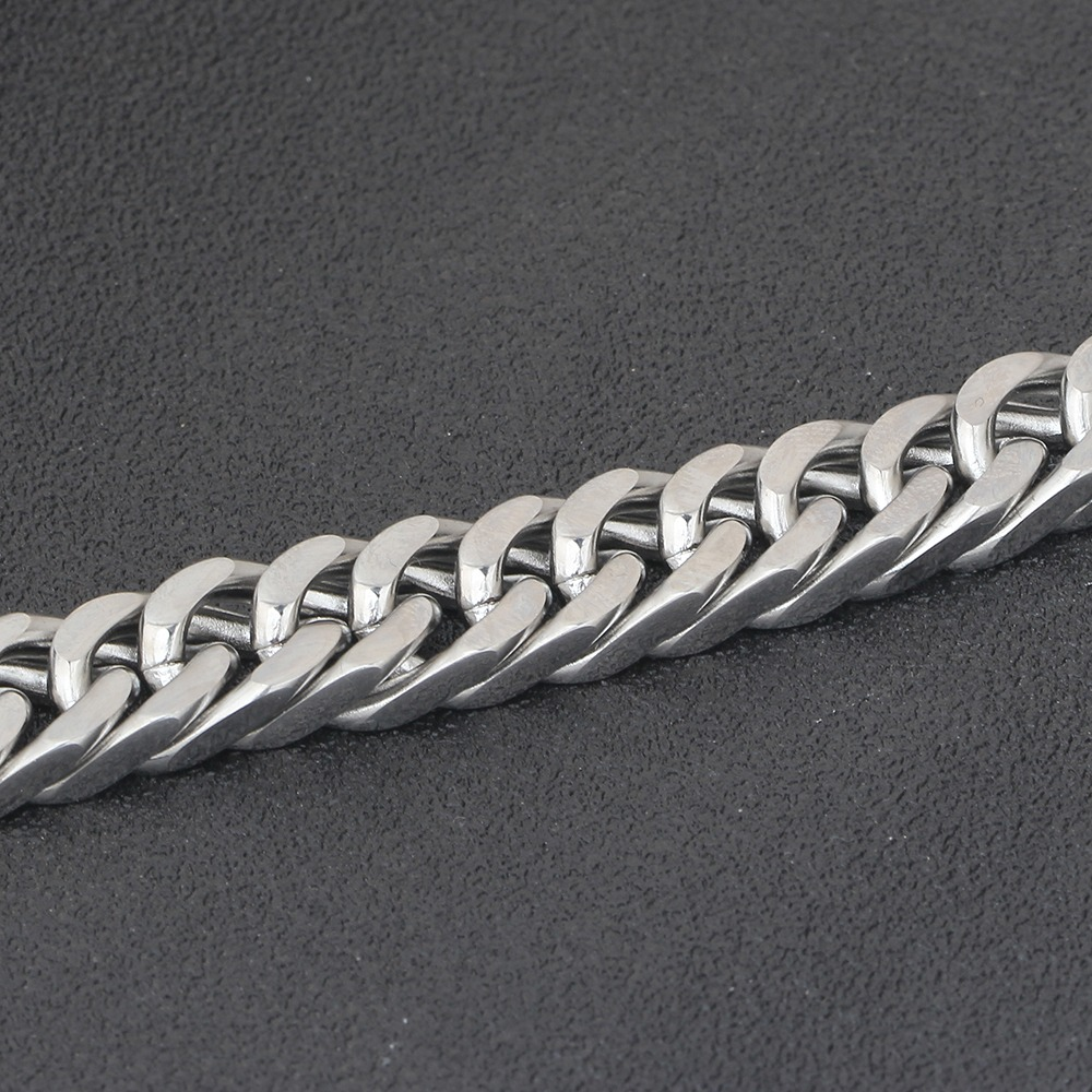 Biker Bracelet for Men and Women / Stainless Steel Chain Bangle in Rock Style - HARD'N'HEAVY