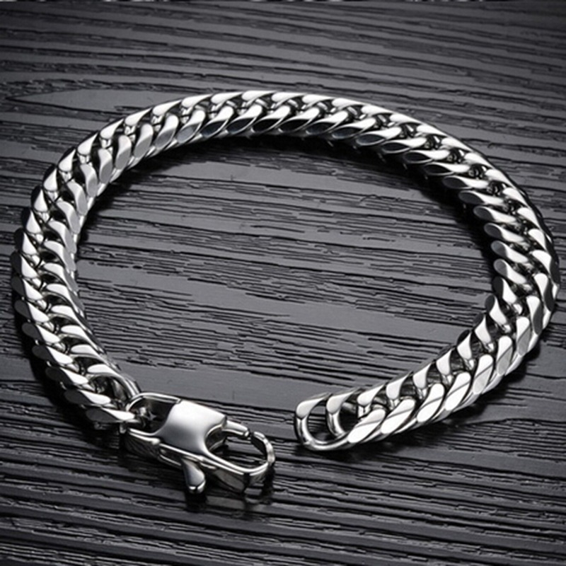 Biker Bracelet for Men and Women / Stainless Steel Chain Bangle in Rock Style - HARD'N'HEAVY