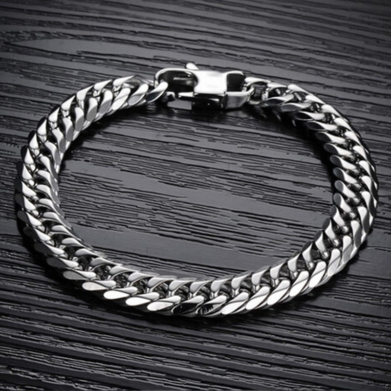 Biker Bracelet for Men and Women / Stainless Steel Chain Bangle in Rock Style - HARD'N'HEAVY