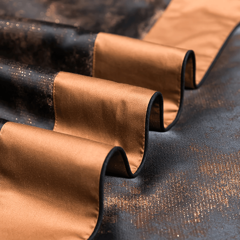 Black and Bronze 1200TC Egyptian Cotton Bedding Set