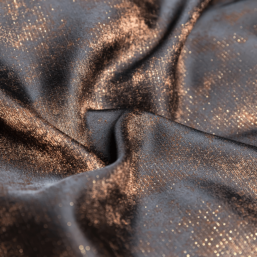 Black and Bronze 1200TC Egyptian Cotton Bedding Set