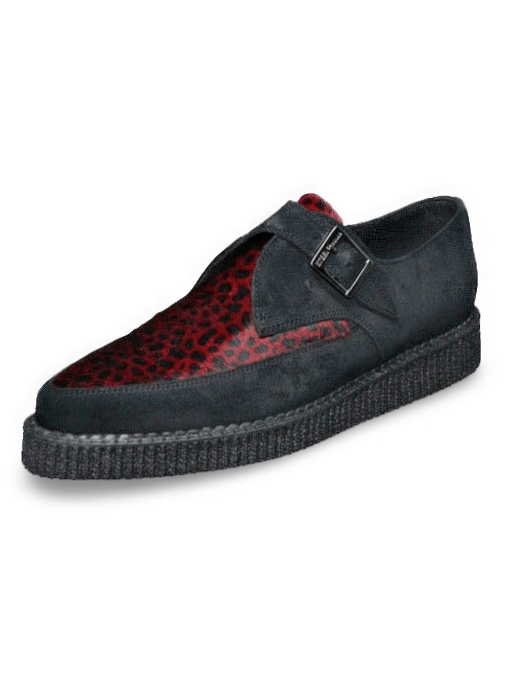 Black and Red Leopard Pointed Creeper with Buckle