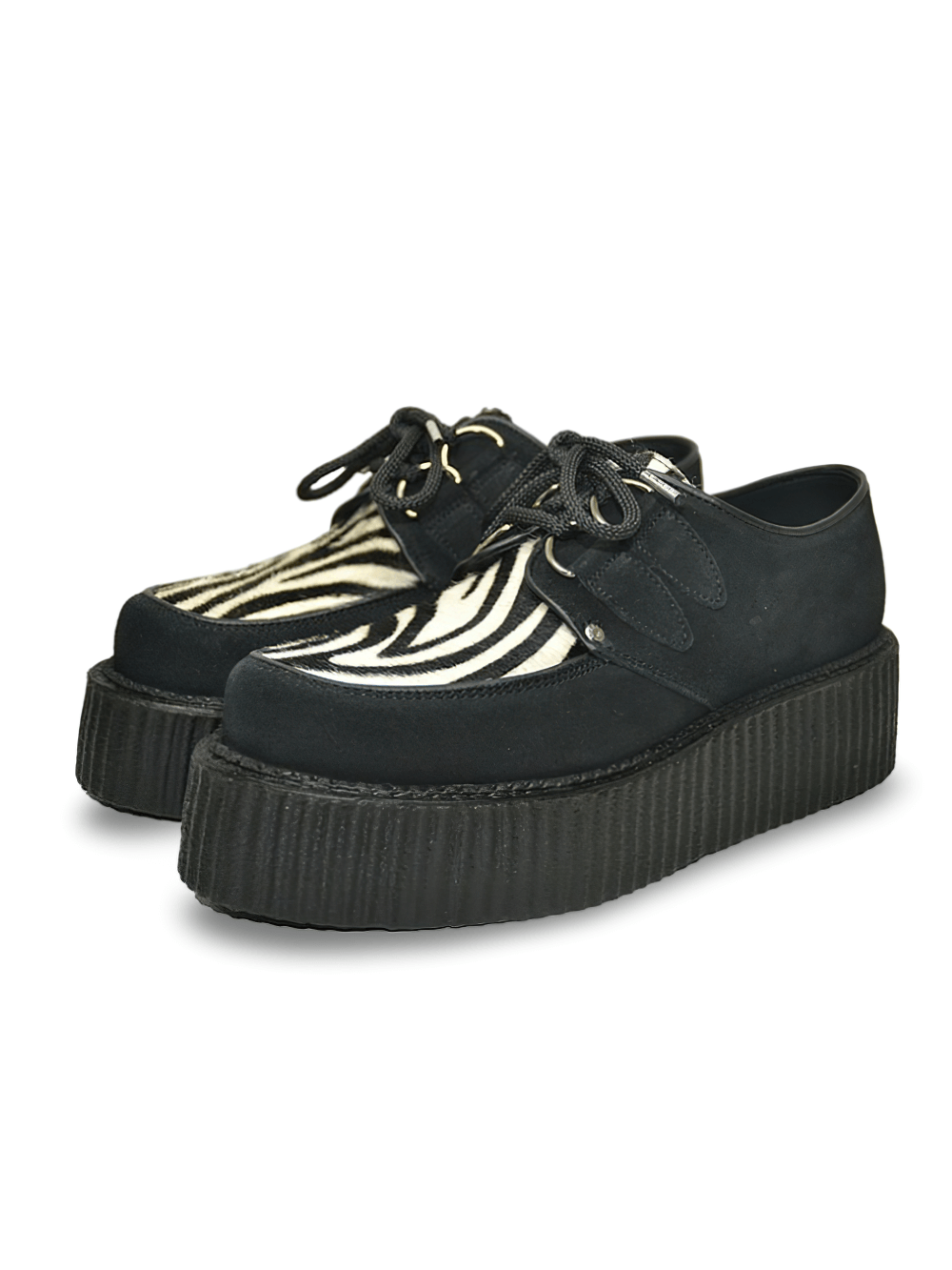 Black And White Zebra Creepers with Double Sole