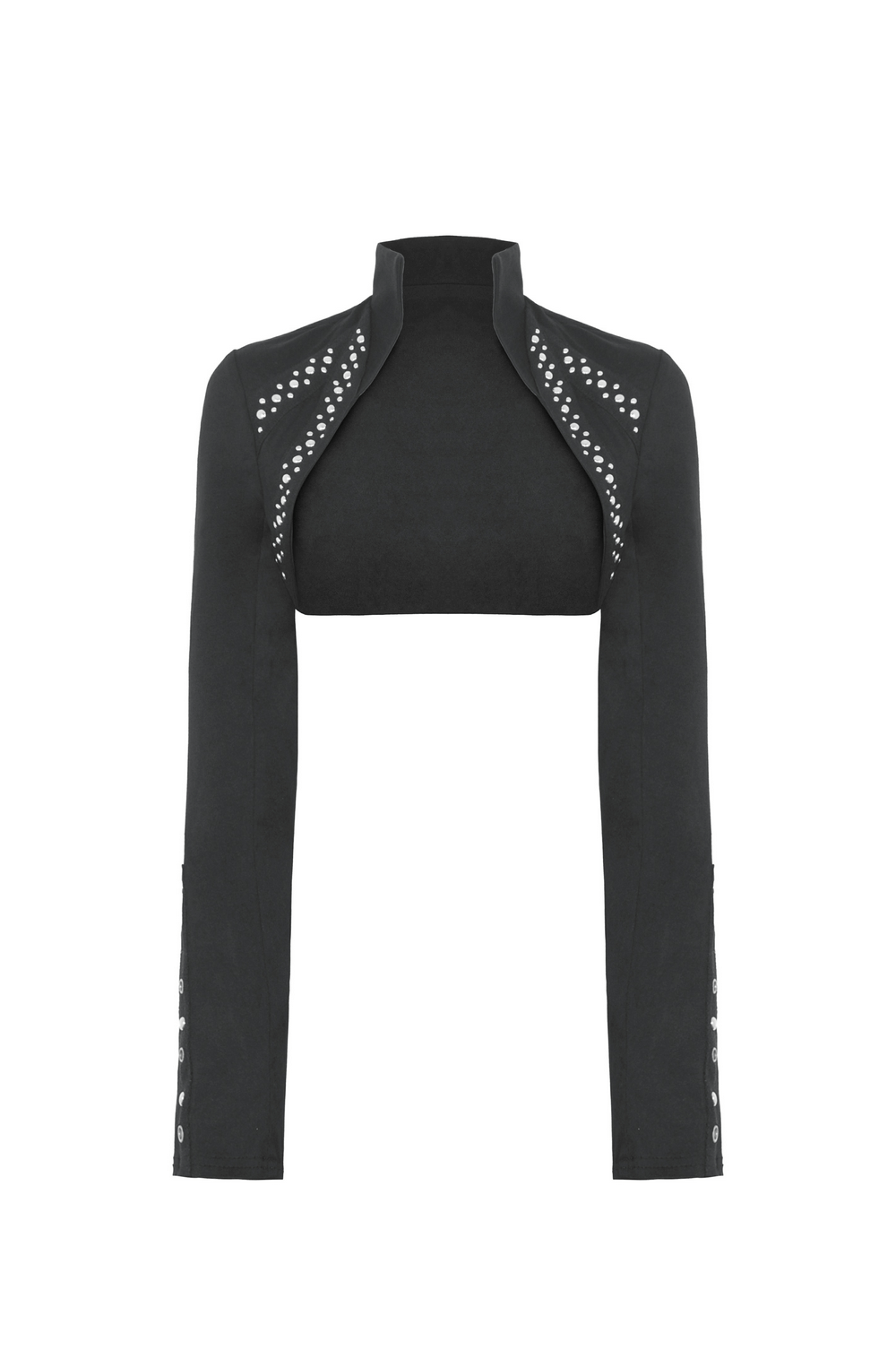 Black Bolero with Bead Embellishments - Elegant Evening Wear