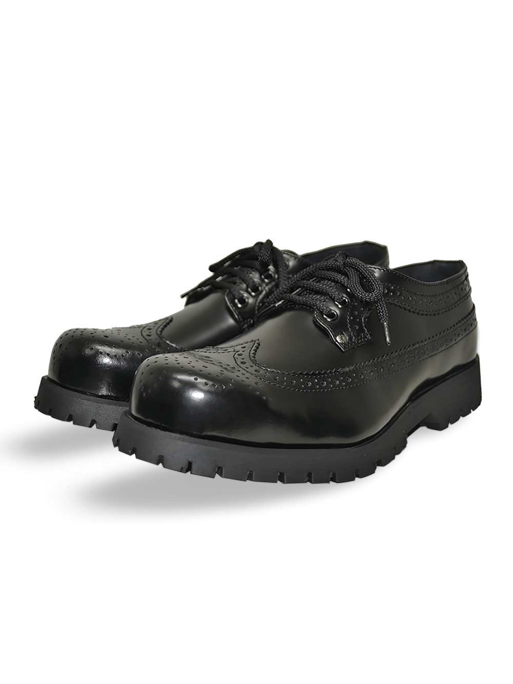Black Box Leather Rangers Shoes with Steel Toe