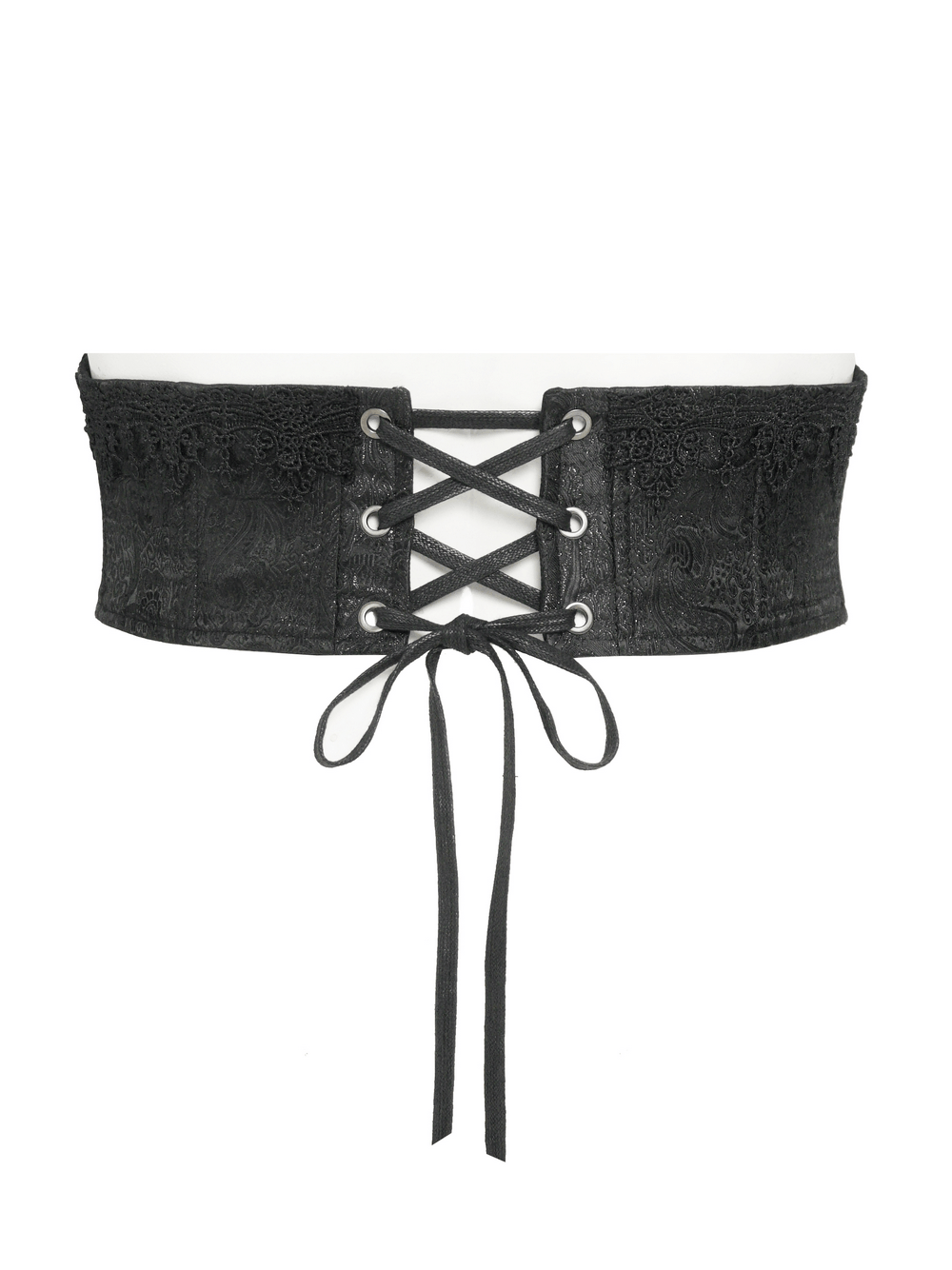 Schwarzer Punk-Gürtel mit Strumpfhaltern und Taschen