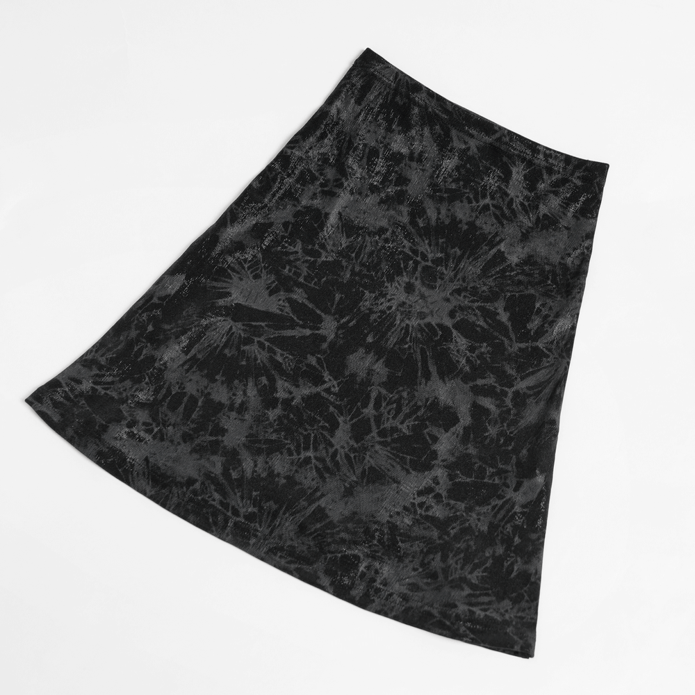 Black Crushed Neck Scarf for Gothic and Alternative Fashion adorned with intricate lace detailing.