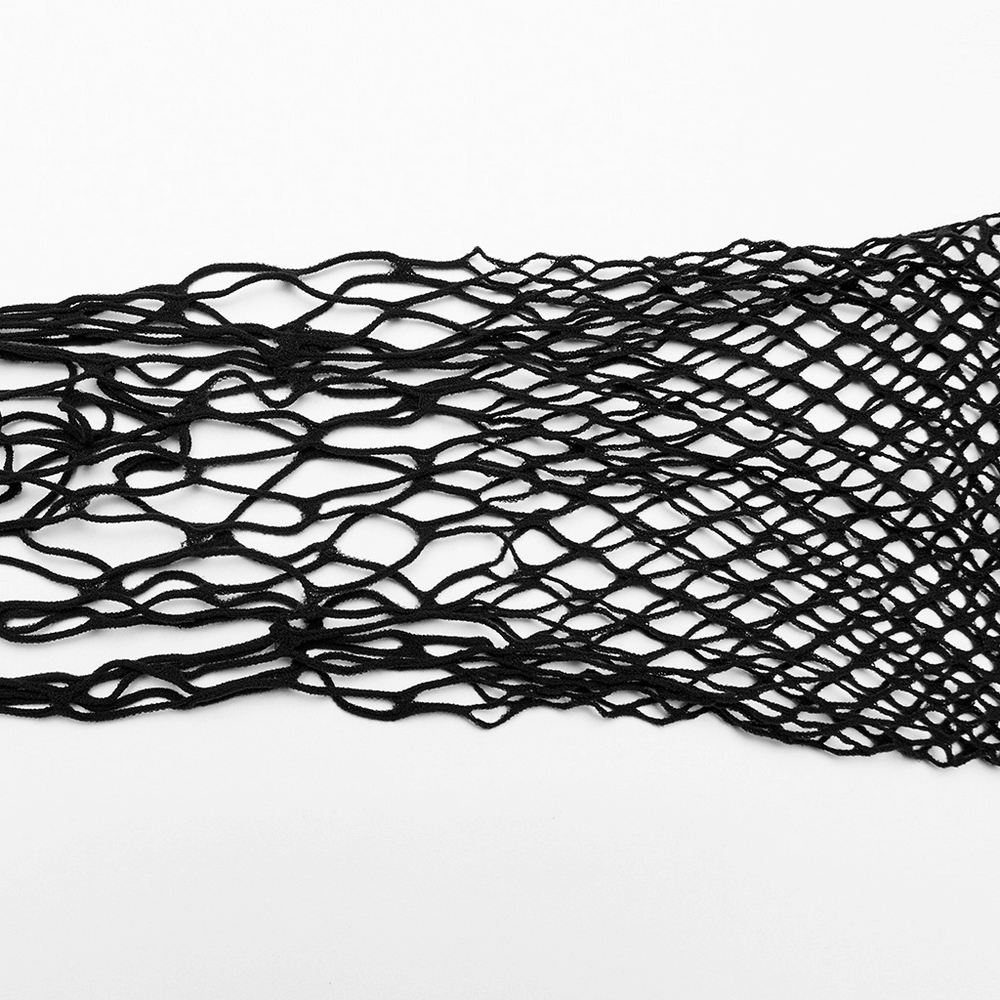 Black diamond mesh fabric showcasing edgy, versatile pattern ideal for fashion-forward bodysuits and outfits.