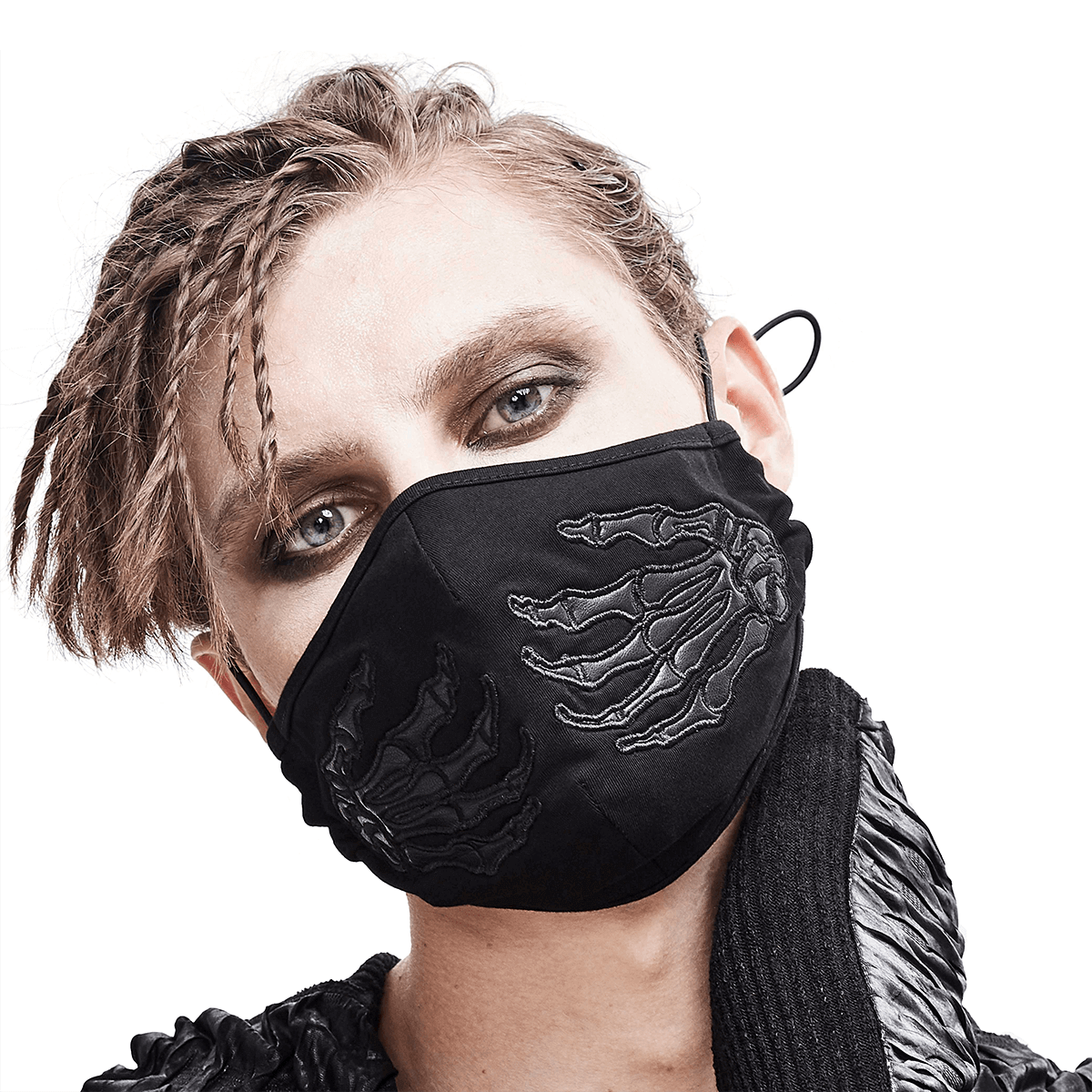 Gothic Black Skeleton Face Mask with Adjustable Straps - HARD'N'HEAVY
