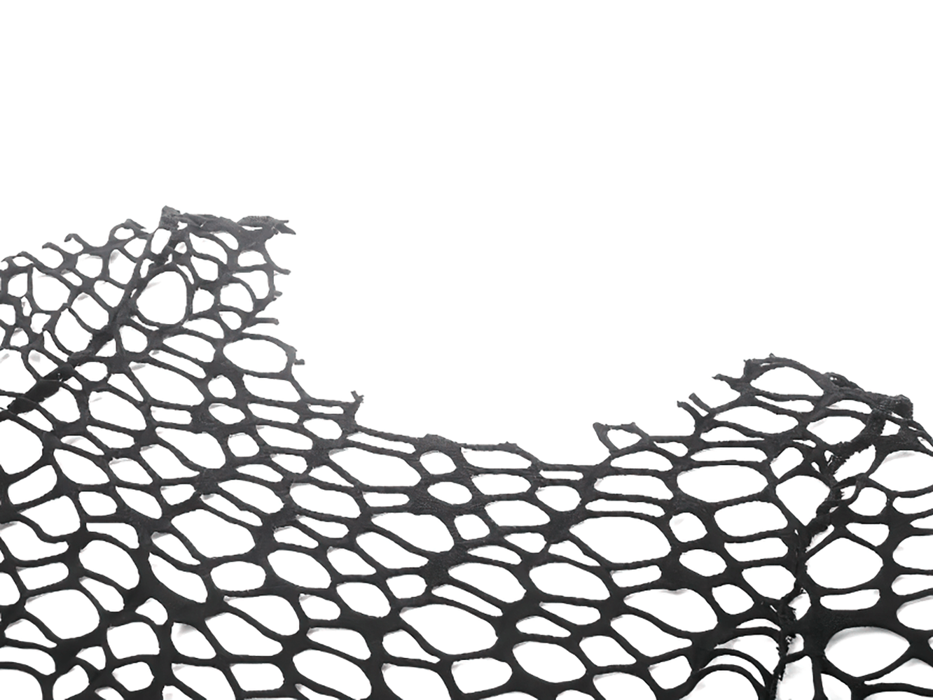 Black Fishnet Mesh Off-Shoulder Gothic Crop Top featuring an open-knit texture and edgy silhouette.