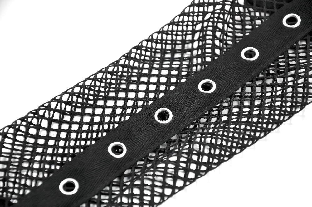 Schwarzes gotisches Einarm-Bolero mit Kreuzreißverschluss