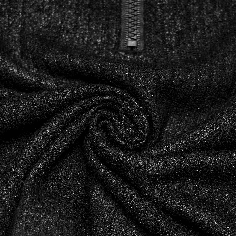 Schwarzes Gothic-Crop-Top mit transparenten Einsätzen