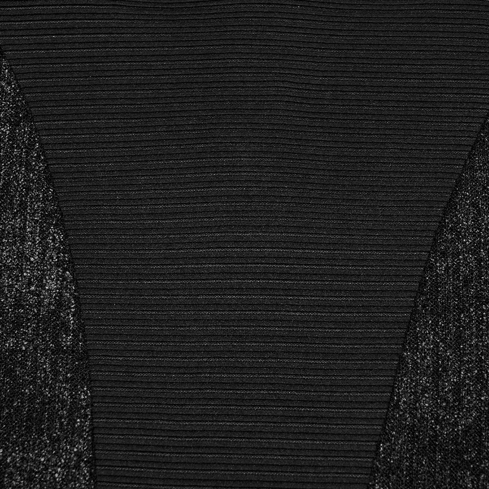 Schwarzes Gothic-Crop-Top mit transparenten Einsätzen