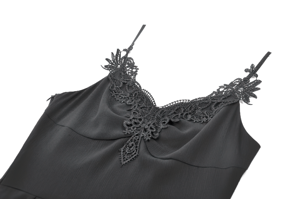 Gothic Lolita Spitzenrüschen-Minikleid für Damen